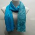 Cotton Half Net Stole- Blue